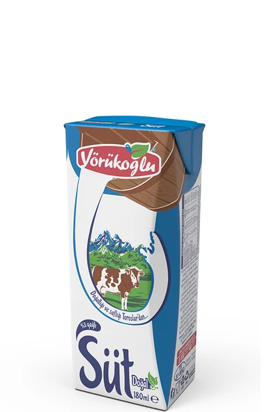 Yörükoğlu Yağlı Süt 180 Ml X 24 Adet - Resim 2