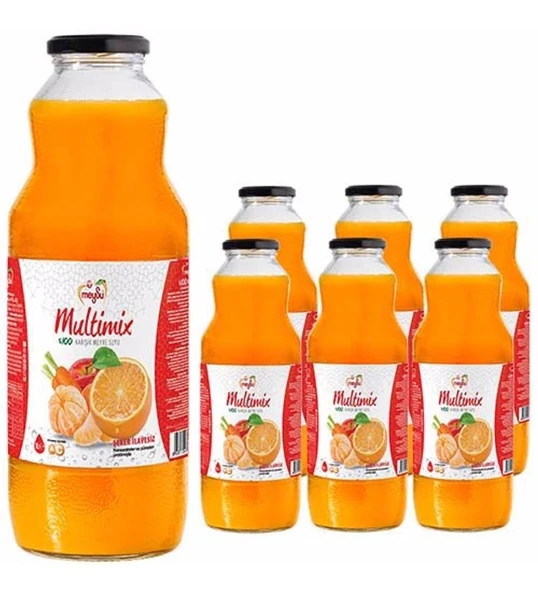 Meysu Multimix %100 Karışık Meyve Suyu 1 Lt X 6 Adet ürün görseli 1