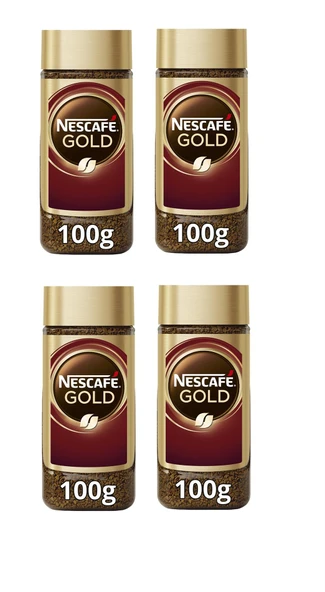 Nescafe Gold Kahve Cam 100 Gr X 4 Adet ürün görseli 1