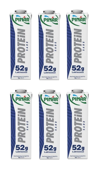 Pınar Protein Süt Sade 1 Lt X 6 Adet ürün görseli 1