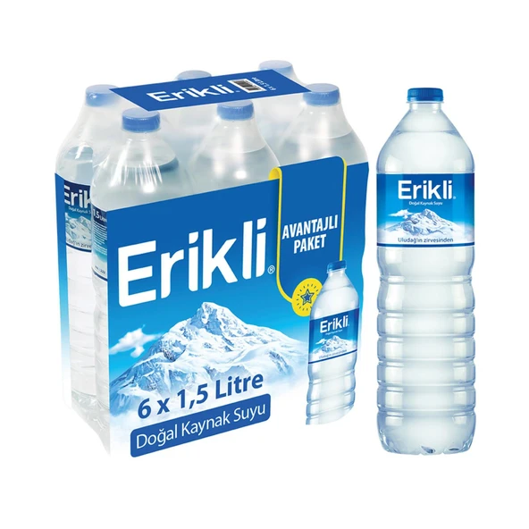 Erikli Doğal Kaynak Suyu 1,5 Lt X 6 Adet ürün görseli 1