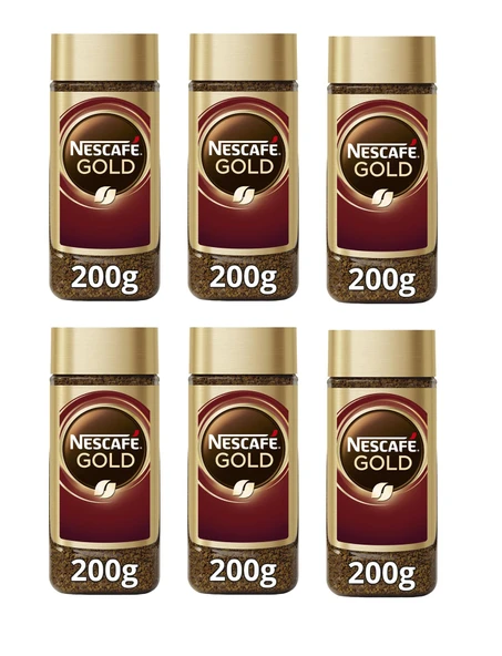 Nescafe Gold Kahve Cam 200 Gr X 6 Adet ürün görseli 1
