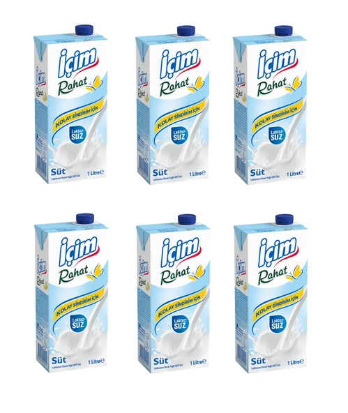 İçim Rahat Laktozsuz Süt 1 Lt X 6 Adet ürün görseli 1