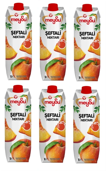 Meysu Şeftali Nektarı 1 Lt X 6 Adet ürün görseli 1