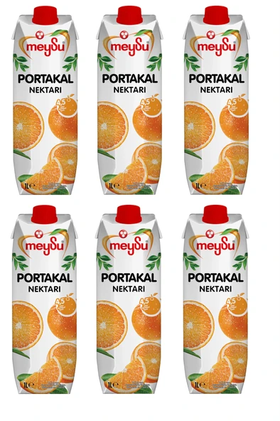 Meysu Portakal Nektarı 1 Lt X 6 Adet ürün görseli 1
