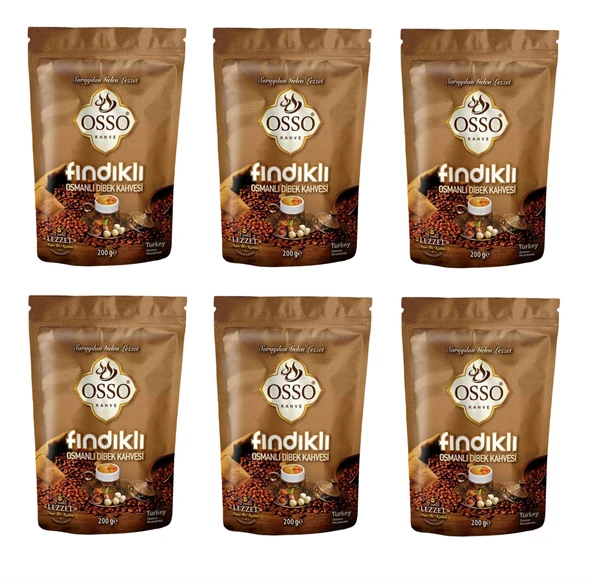 Osso Fındıklı Osmanlı Dibek Kahvesi 200 Gr X 6 Adet ürün görseli 1