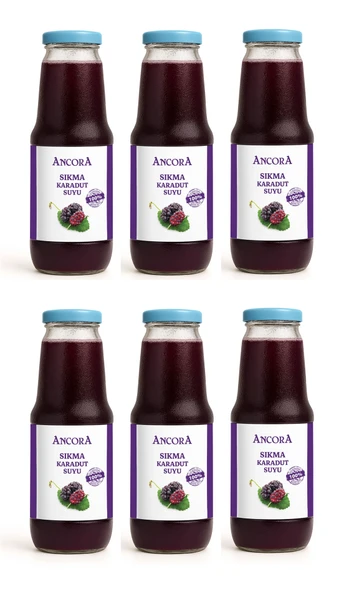 Ancora Sıkma Karadut Suyu 1 Lt X 6 Adet ürün görseli 1