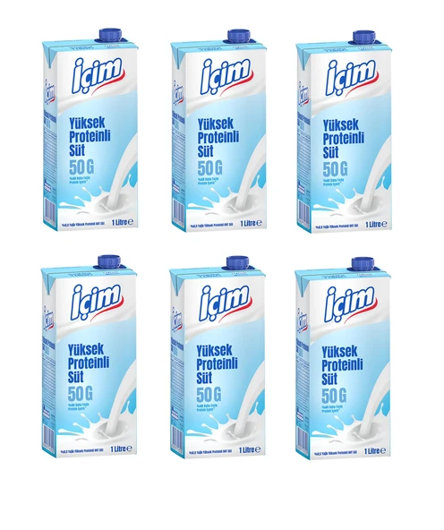 İçim 0,5 Yağlı Yüksek Proteinli Süt 1 Lt X 6 Adet ürün görseli 1