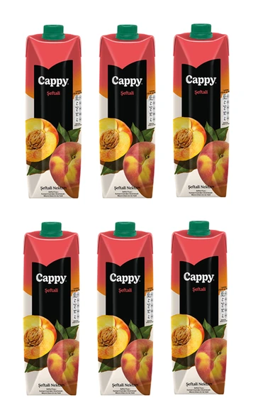 Cappy Şeftali Nektarı 1 Lt X 6 Adet ürün görseli 1
