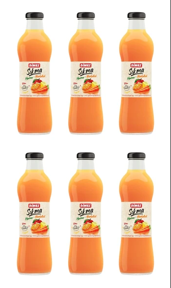 Dimes Sıkma %100 Havuç - Portakal Suyu 700 Ml X 6 Adet ürün görseli 1