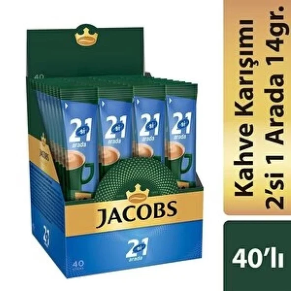 Jacobs 2Si1 Arada Kahve 10,5 Gr X 40 Adet ürün görseli 1