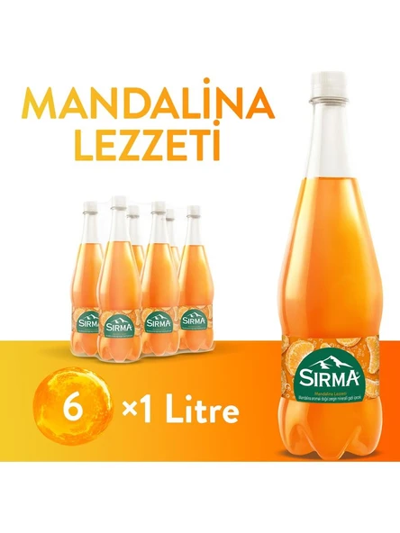 Sırma C Vitaminli Mandalina Aromalı Doğal Maden Suyu 1 Lt X 6 Adet ürün görseli 1