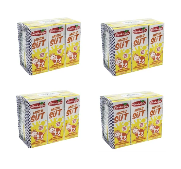 Yörükoğlu Muzlu Süt 180 Ml X 24 Adet ürün görseli 1