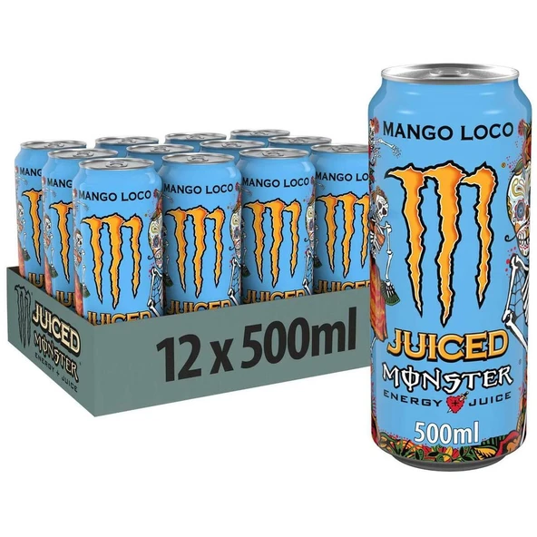 Monster Energy Mango Loco Enerji İçeceği 500 Ml X 12 Adet ürün görseli 1