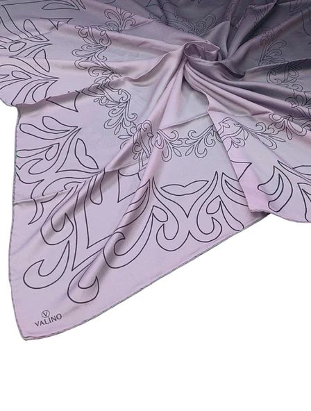 Valino Degrade Desenli Şifon Eşarp – 90x90 cm ürün görseli 1