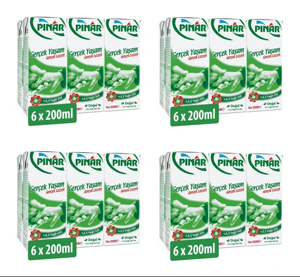 Pınar %3,3 Yağlı Süt 200 Ml X 24 Adet ürün görseli 1