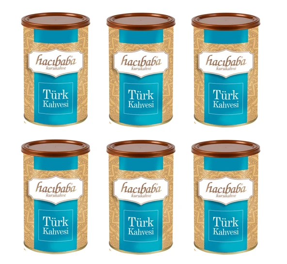 Hacıbaba Türk Kahvesi Teneke Kutu 250 Gr X 6 Adet ürün görseli 1