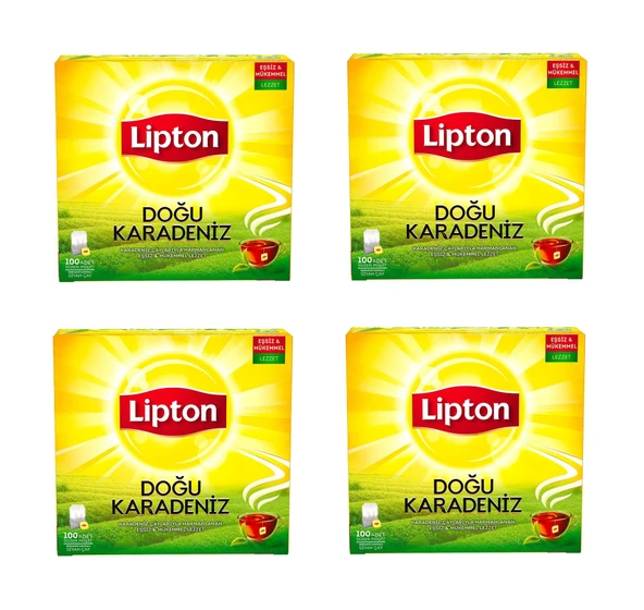 Lipton Doğu Karadeniz Bergamot Aromalı Bardak Süzen Poşet Siyah Çay 100'Lü Paket X 4 Adet ürün görseli 1