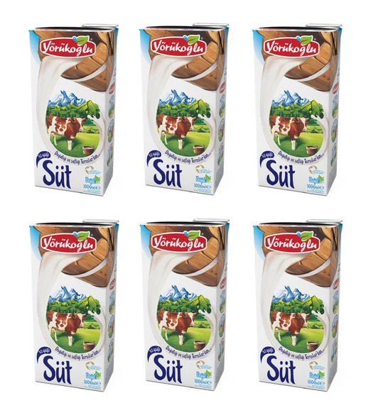Yörükoğlu Yağlı Süt 1 Lt X 6 Adet ürün görseli 1