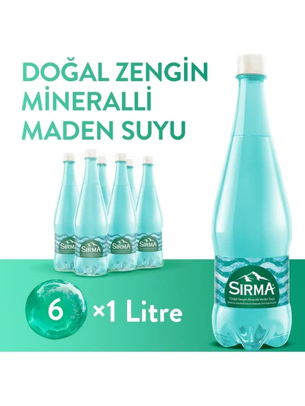 Sırma Doğal Maden Suyu 1 Lt X 6 Adet ürün görseli 1