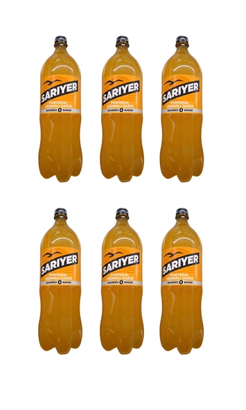 Sarıyer Portakal Aromalı Gazoz Şekersiz 1,5 Lt X 6 Adet ürün görseli 1