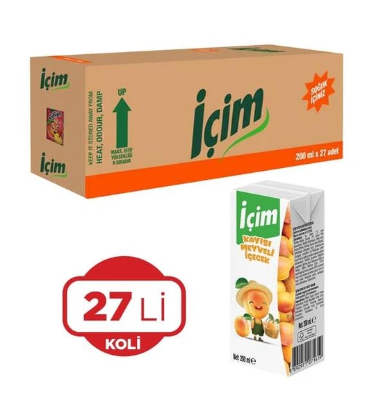 İçim Kayısı Aromalı Meyve Suyu 200 Ml X 27 Adet ürün görseli 1