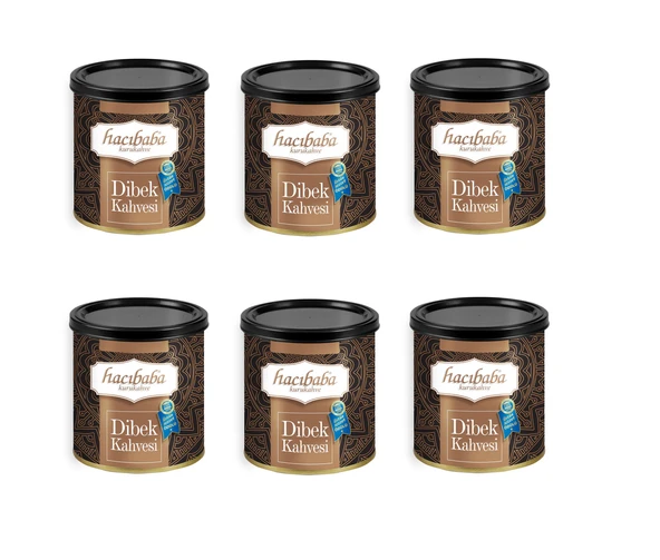 Hacıbaba Dibek Kahvesi Teneke Kutu 100 Gr X 6 Adet ürün görseli 1