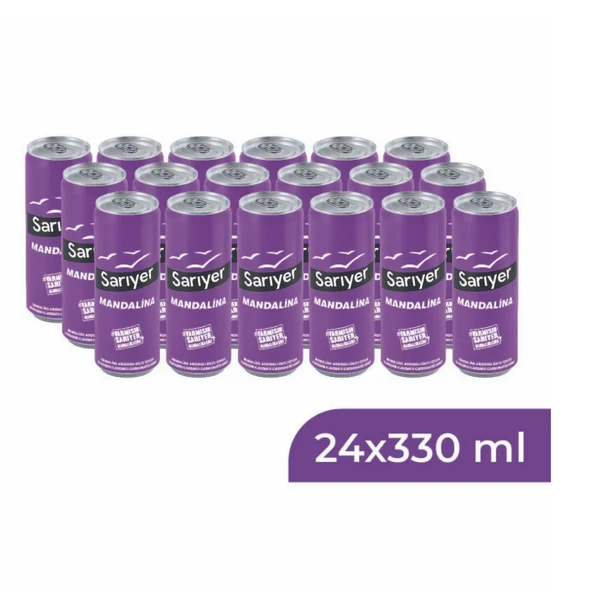 Sarıyer Mandalina Aromalı Gazoz 330 Ml X 24 Adet ürün görseli 1