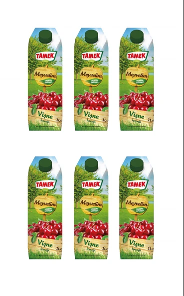 Tamek Meyvelim Vişne İçeceği 1 Lt X 6 Adet ürün görseli 1