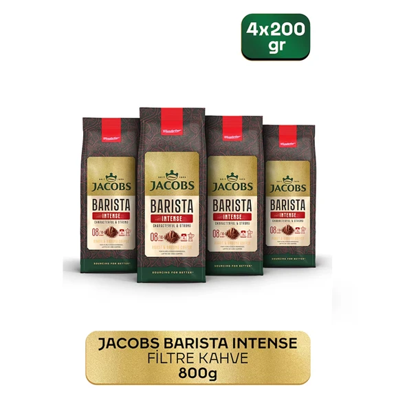 Jacobs Barista Intense Filtre Kahve Öğütülmüş 200 Gr X 4 Adet ürün görseli 1