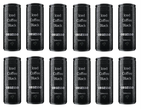 Obsesso Şekersiz Soğuk Kahve 250 Ml X 12 Adet ürün görseli 1