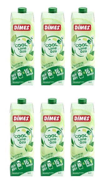Dimes Cool Lime Özü 1 Lt X 6 Adet ürün görseli 1