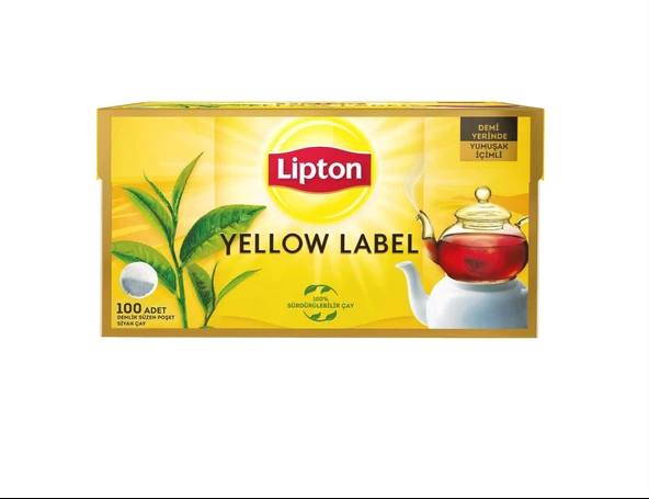 Lipton Yellow Label Demlik Poşet Siyah Çay 100'Lü Paket ürün görseli 1