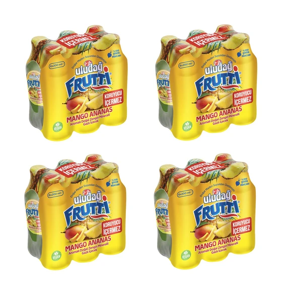 Uludağ Frutti Mango & Ananas Aromalı Maden Suyu 200 Ml X 24 Adet ürün görseli 1