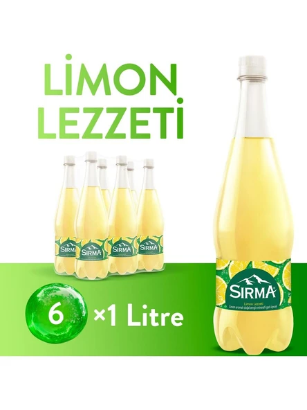 Sırma C Vitaminli Limon Aromalı Doğal Maden Suyu 1 Lt X 6 Adet ürün görseli 1