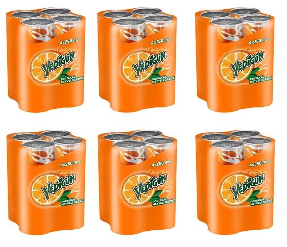 Yedigün Portakal Meyveli Gazoz 330 Ml X 24 Adet ürün görseli 1