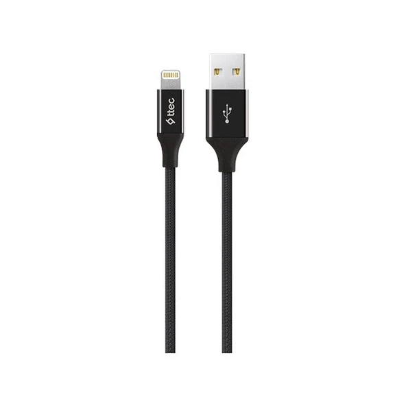 Ttec AlumiCable Lightning ile Uyumlu Kablo Siyah 1.2M - 2DK16S ürün görseli 1
