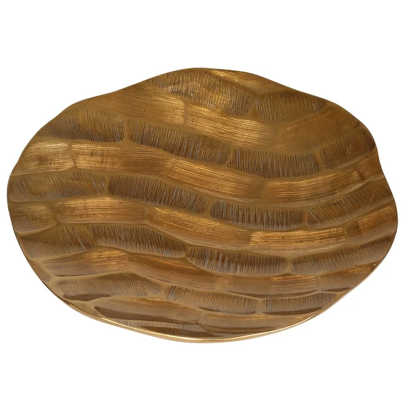 ANTİK GOLD TABAK 30*30*3 CM ürün görseli 1