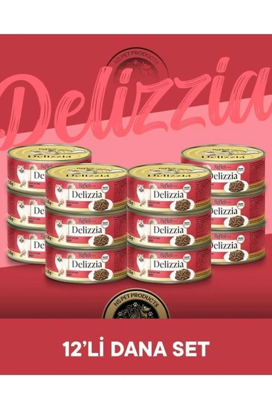 Reflex Plus Delizzia Yetişkin Dana Etli Gravy Kedi Maması 12x85 gram ürün görseli 1