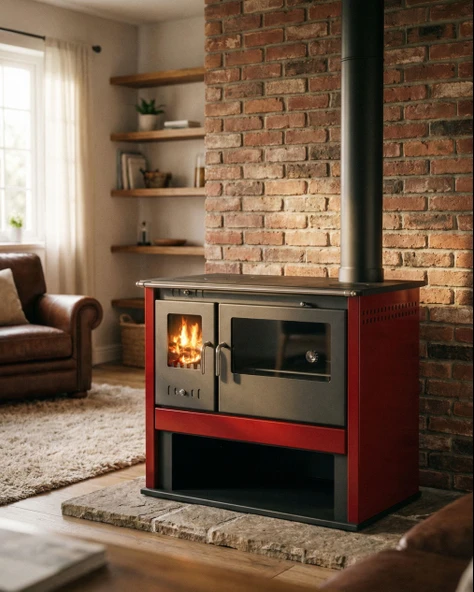 Goldfire Nova 11,5kW Odunluk ve Fırınlı Çelik Kuzine Soba ürün görseli 1