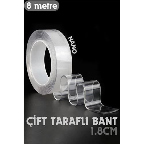 HSNET 8 Metre Çift Taraflı Yapıştırıcı Bant Çivisiz Montaj ürün görseli 1