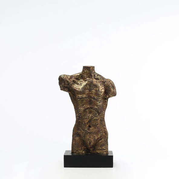 DEKORATİF ERKEK TORSO  ANTİK GOLD-19X9X32,5CM ürün görseli 1