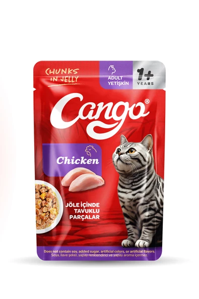 Cango Yaş Yetişkin Kedi Maması Tavuk Etli 80 GR ürün görseli 1