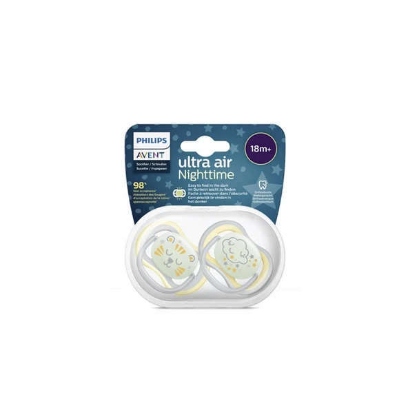 Philips Avent Ultra Air Nighttime 2'li Emzik 18 ay+ ürün görseli 1