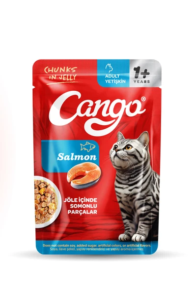 Cango Yaş Yetişkin Kedi Maması Somonlu 80 GR ürün görseli 1