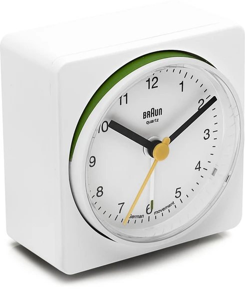 BRAUN BNC011WHWH ALARMLI MASA SAATİ BEYAZ KARE ürün görseli 1