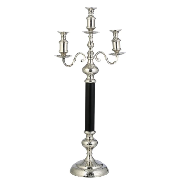 GÜMÜŞ 3 LÜ SİYAH ÇUBUK ŞAMDAN 44*99 CM ürün görseli 1