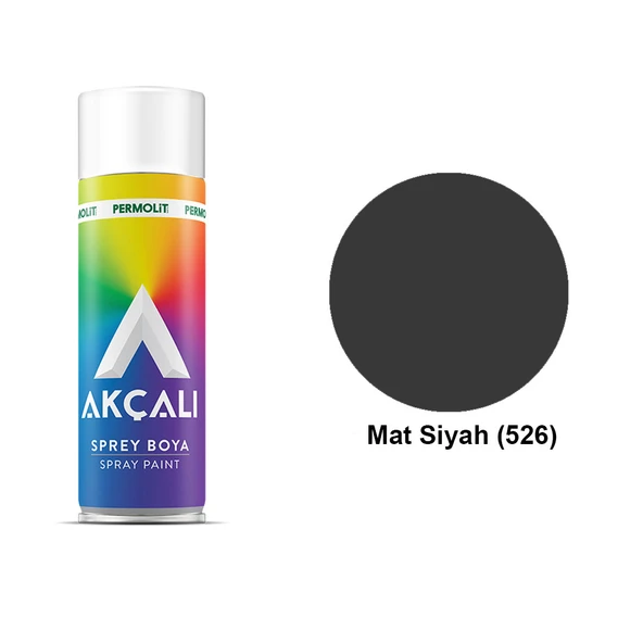 AKÇALI SPREY BOYA 526 MAT SİYAH ürün görseli 1
