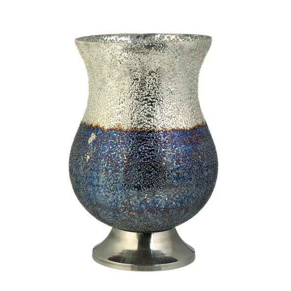MOZAİK SİLVER BLUE VAZO BÜYÜK 28*28*44 CM ürün görseli 1