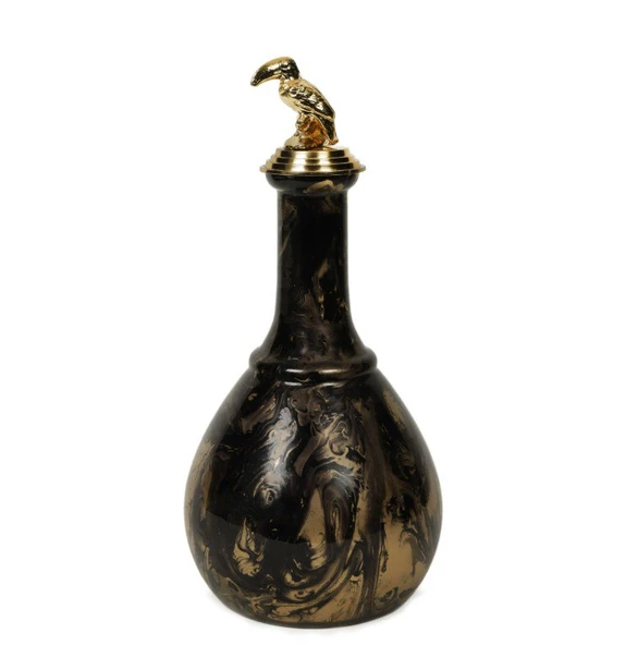 Vitale Cam Metal Kuşlu Şişe 13*29.5 cm ürün görseli 1